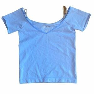 Jessica Simpson short sleeve KARI top blue,small